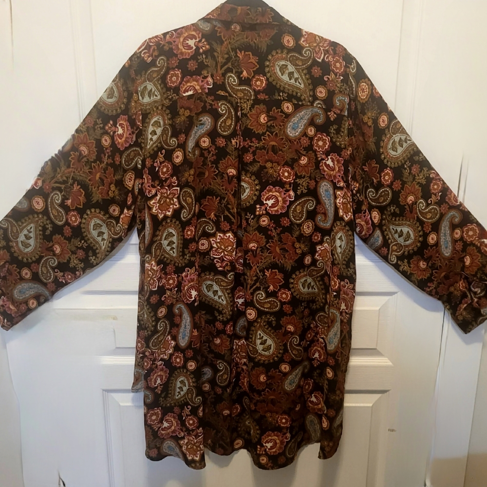 Spense Multicolor Paisley Blouse EUC